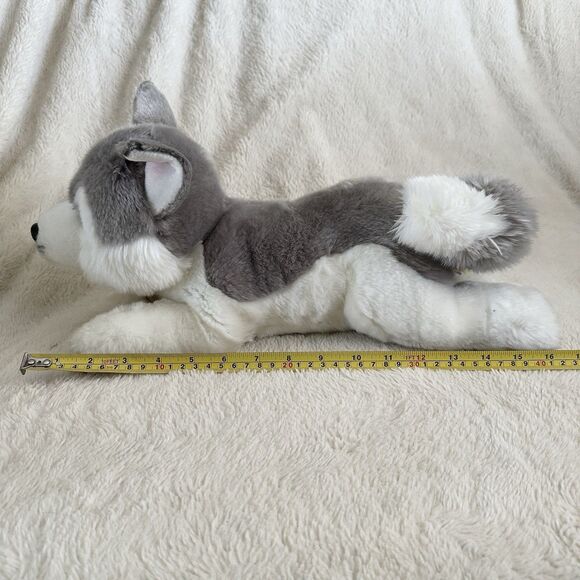 Aurora Miyoni Husky Wolf 16” Laying Dog Realistic Stuffed Animal Toy - Picture 8 of 8